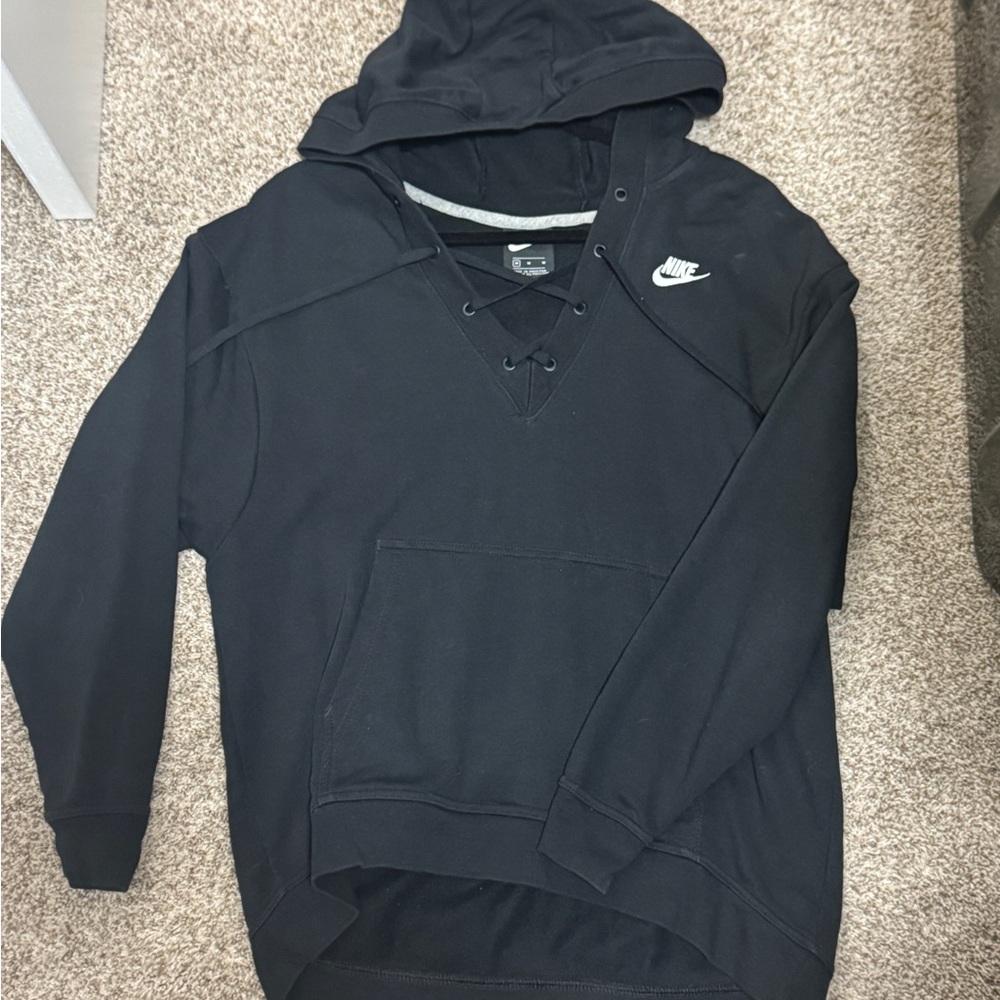 Nike Black Hoodie with Criss Cross Detail